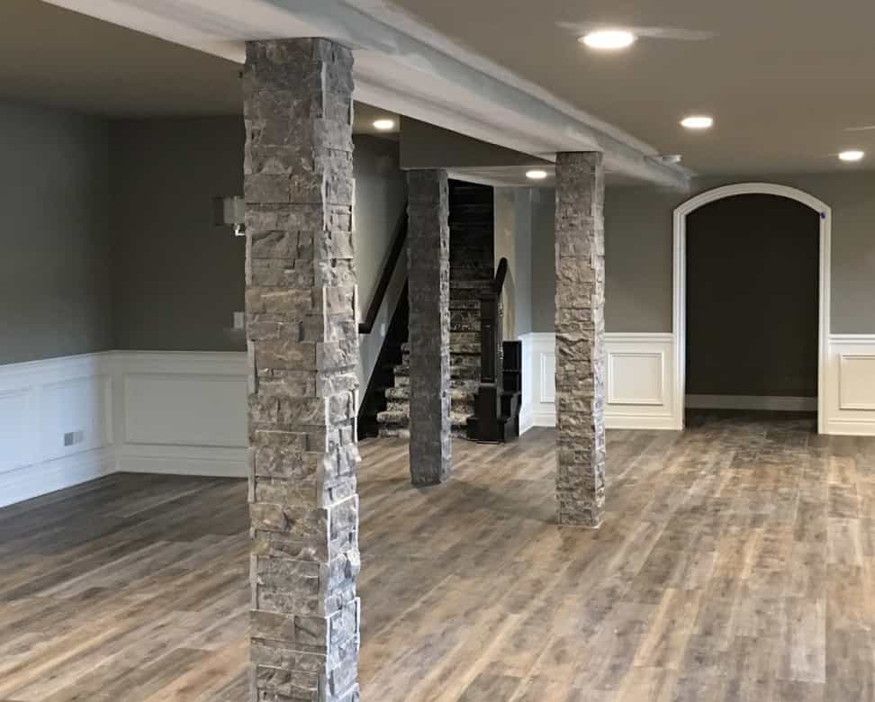 Basement Finishing remodel project by RENOVA Contractors